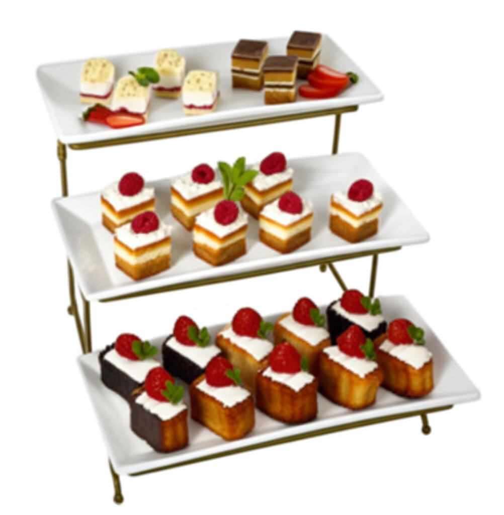 3 Tier Oval Porcelain Bowls Set